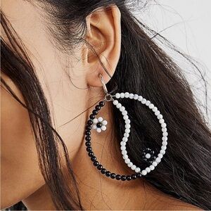 Free People Among the Wildflowers Yin Yang Hoops